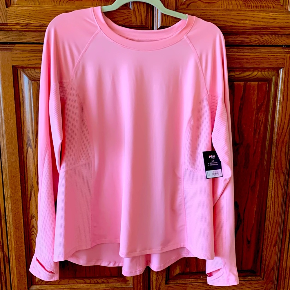 Women’s pink FILA long sleeve active top/tee size XXL